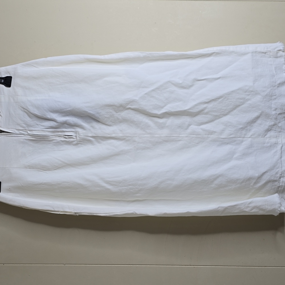 Gianni Bini Jessamine Ivory Linen Blend Skirt 2 - Picture 8 of 10